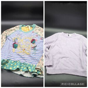Janie And Jack Sweater Matilda Jane Top Girls Size 6 Two Piece Lot Long Sleeved